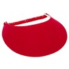 MG Women's Cotton Solid String Sun Visor Hat Red