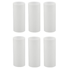 Creative Hobbies Set of 6, 3 Inch Tall White Plastic Candle Covers Sleeves Chandelier Socket Covers ~Standard (Medium) Base