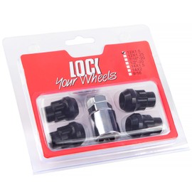 GAsupply 4+1 M14 x 1.5 Locking Wheel Nuts with Locking Key, Compatible with Chrysler 300C, Ford S Max, Galaxy & More (Black)