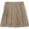 Lands' End Uniform Box Pleat Skirt Below The Knee Khaki