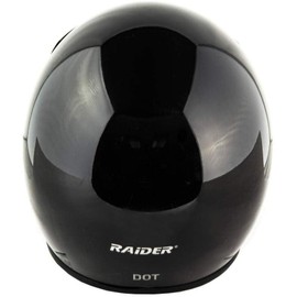 Raider Journey Unisex-Adult Open Face Helmet (Gloss Black, Large)