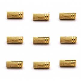 M4 (4mm) Drop in Anchors Brass Wall Anchor Expansion Bolt Sleeve Fischer Brass Plug for Anchoring into Concrete Masonry Bricks, Natural Hard Stones (Pack of 10)