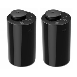 Wasserloser Diffusor für Ätherische Öle, Batteriebetriebener Nebulizer, 20 ml Fassungsvermögen, Mini-Duftluftgerät, 3 Countdown-Timer & 3 Nebelstufen für Zuhause, Raum, Auto, Büro AN6 Schwarz 2er-Pack