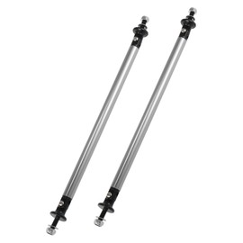 REPAIROCK 2pcs 200mm 7.87" Splitter Support Rods Adjustable Front Rear Bumper Lip Splitter Strut Rod Tie Support Bars Fit Most Vehicle Silver Tone Auto Replacement Parts