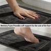 Bathroom Rugs Set 3 Piece Memory Foam Bath Mats Non-Slip