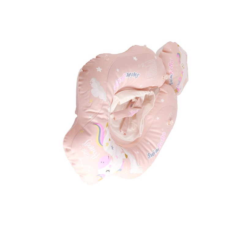Children Swimming Circle Pink Little Horse Inflatable Sunshade Pool Float