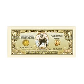 1849 Gold Rush Million Dollar Bill - Set of 5