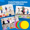 beiqilian 5pcs Football Logo Discs - Rubber Training Circles for