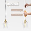 VONLUCE Pendant Lights Kitchen Island, Brushed Gold Pendant Light Fixtures