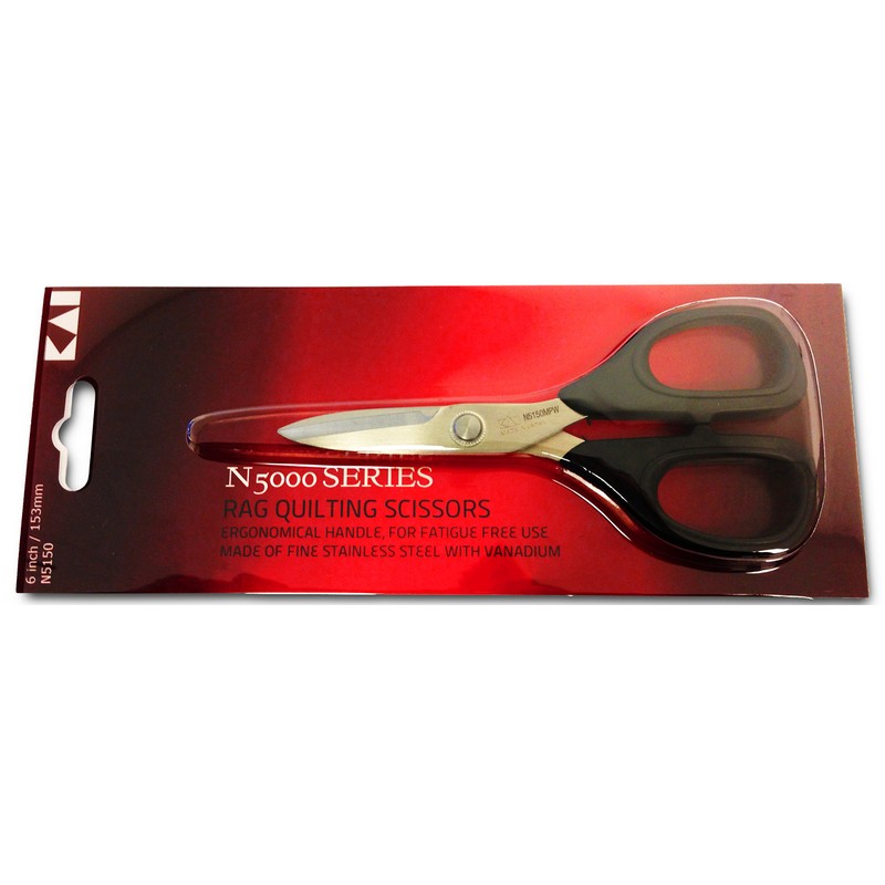 KAI 6 inch Rag Quilt Scissors, Pictured