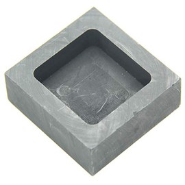 Graphite Ingot Mold, Melting Casting Mould, Silver Ingot, for Gold Silver Aluminum Copper Brass Zinc Plumbum and Alloy Metals,(70x67x26mm-500g Gold; 262g Silver)