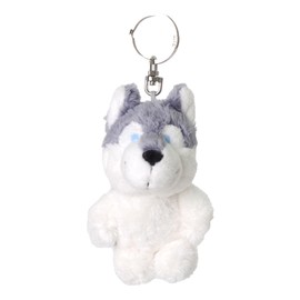Niki Keychain, Siberian Husky, 3.9 inches (10 cm), Kids, W2.8 x D 3.1 x H, white