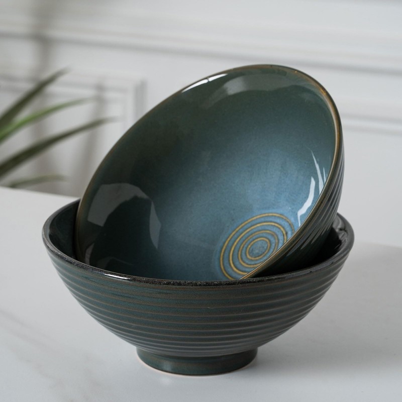 Ceraozmus 2X Ceramic Ramen Bowls - 40 oz - 20cm