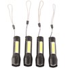 4Pcs Retractable Flashlight COB LED Zoom Flashlight Rechargeable Strong Light
