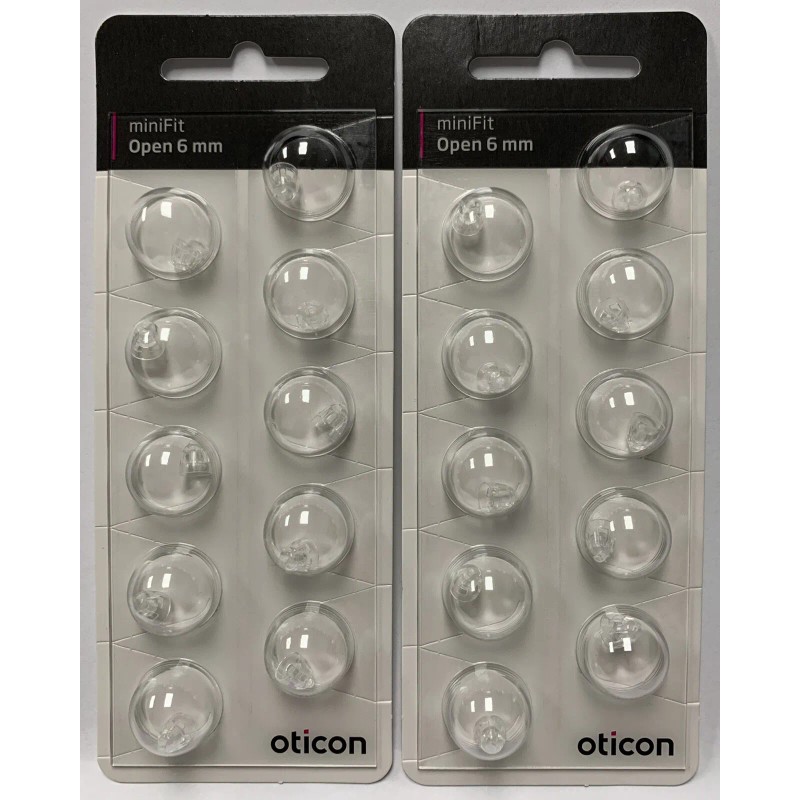 Oticon 2 Pack Oticon miniFit 6mm Open Domes For Hearing