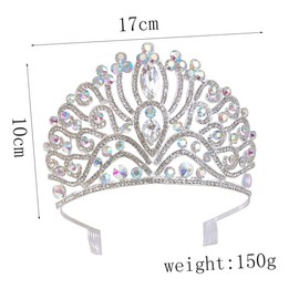 PACKOVE Shiny Rhinestone Wedding Crown Headpiece for Bride and Bridesmaids Elegant Crystal Tiara Hairband Easy to Wear Bridal Headdress for Women