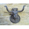 Vintage Cast Iron Antique Style Rustic Bull Steer Door Knocker