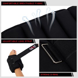 Adjustable Ankle Weights, 2lb 1 Pair Strength Training Wrist Leg Arm Weights for Women, Kids and Men, Weighted Ankle Weight Set with Removable Sandbags for for Gym, Fitness Workout, Running, Lifting