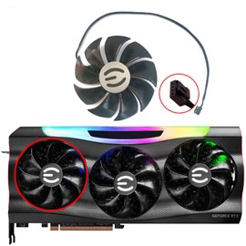 87MM PLD09220S12H RTX3080 RTX3070 Graphics Card Fan Replacement for EVGA GeForce RTX 3070 3080 TI 3090 FTW3 Cooler Fan (Black A-Fan)