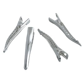 MAHAVIMOKSA 50pcs Single Prong Metal Alligator Clip for DIY Craft (45mm/1.77", Silver)