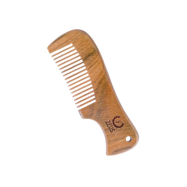 ZEUS Sandalwood Mustache Comb, Travel Pocket Mustache Comb, All Natural Wooden Grooming Comb – B31