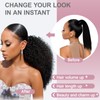 Janyuwool 24 inch Drawstring Ponytail for Black Women Afro Kinky