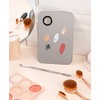 Paleta Acero Inoxidable Para Mezclar Maquillaje Con Espátula Rectangular