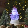 LED Lighted Color Changing Santa Christmas Snow Globe - 7"