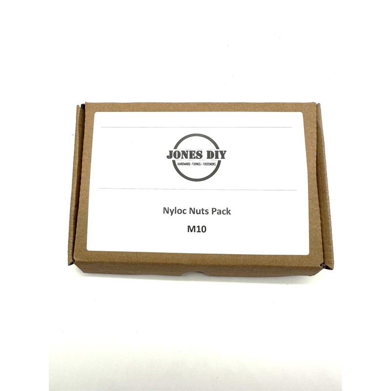 20 Pack of M10 Nyloc Nuts - Self locking with