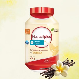 Vitaminas Y Minerales En Polvo NutravitPlus By Gaero Shop-NutraCeltics-Alto En Proteínas-Sabor Vainilla-Con Fibra-Con Menos Azúcar-Endulzado...       