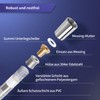 FEVONE Shower Hose 1.5 m Smooth PVC Silver Plastic Shower