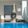 JENLYSTIME 13 Inch Outdoor Clock, Waterproof and Silent, with Thermometer