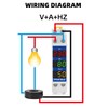 DIN Rail 18 mm Voltage Current HZ Meter AC 80-500V