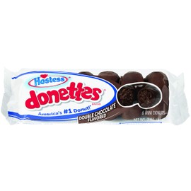 Hostess Donettes Mini Donuts, Double Chocolate, 3 Ounce, 10 Count
