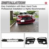 HECASA Lower Grille+Fog Light Cover Compatible with 2014-2017 Infiniti Q50