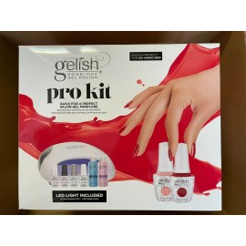 Gelish Pro Kit Salon Professional Gel LED Lamp Soak Off Nail Polish Set, 15 mL