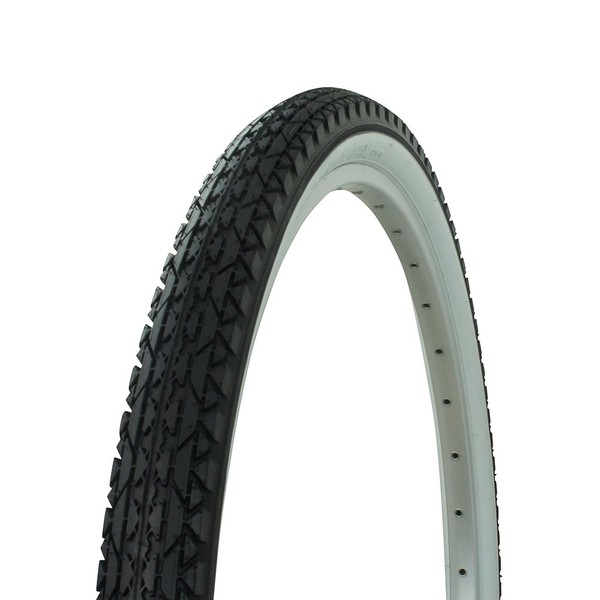 Fenix Cycles Wanda Diamond Tread Bicycle Tire White Wall 26 x 2.125, for Beach Cruiser Bikes, Black/White