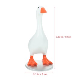 Gadpiparty Magnetic Statue Key Holder Magnetic Goose Statue Resin Goose Key Holder Sculpture Desk White Goose Ornament Funny Key Magnet Holder for Glasses Keys Housewarming White