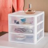 Sterilite 3 Drawer Clear Mini Storage Unit Stackable Organizer for