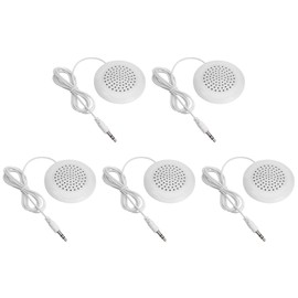 5pcs Pillow Speaker, Mini Stereo Speaker Portable Plug in Speaker DIY Under Pillow Speaker with 3.5mm Jack for MP3 Phone