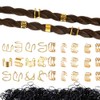 32 Pcs Hair Braids Dreadlock Non-Piercing Ear Clip Beard Beads
