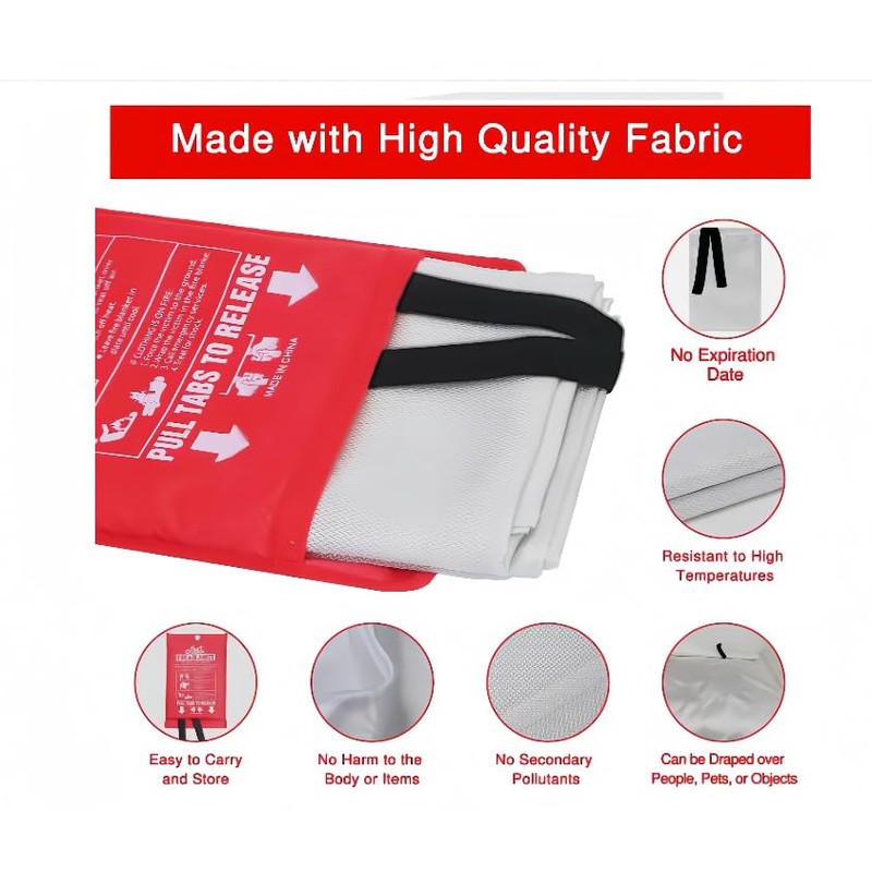 Home fire Blanket, Camping Emergency Escape fire Blanket, Burn Prevention,