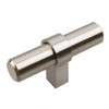 GlideRite Hardware 4002-T-SS-1 2.25 inch Stainless Steel Solid Euro T-Bar