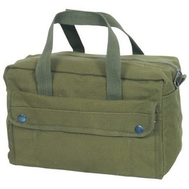 Fox Outdoor Products Mechanic's Tool Bag with Brass Zipper, Olive Drab,11" x 7" x 6"