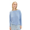 TOM TAILOR Women's Sweatshirt with Structure and Drawstring, 26320-stonington blue