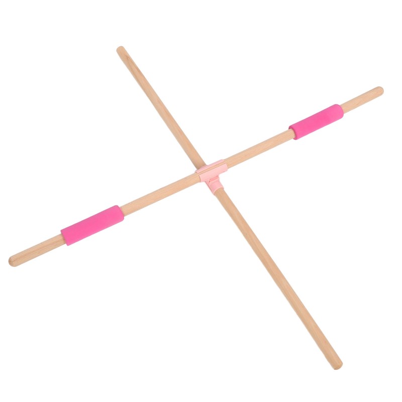 2pcs 31.5in Length Yoga Training Stick Beechwood Open Shoulder Back
