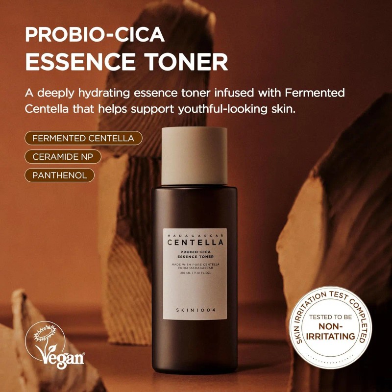 SKIN1004 Probio-Cica Essence Toner 7.10 Fl.oz, 210ml, Korean Hydrating Face
