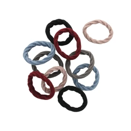 FRANCK PROVOST - Set di 10 elastici in schiuma intrecciati - Colori assortiti casuali - senza legami metallici - Hyper Stretch - Acconciatura facile - tutti i tipi di capelli