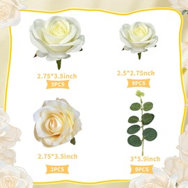 Decoraciones para tartas de flores, decoración bohemia, flores de rosas blancas, decoración de pasteles para niñas, mujeres, cumpleaños, boda, fiesta nupcial