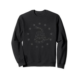 Gadsden Flag Snake Betsy Ross Stars - Tactical Black Sweatshirt